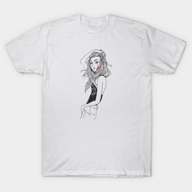 Posing Beauty T-Shirt by EveFarb